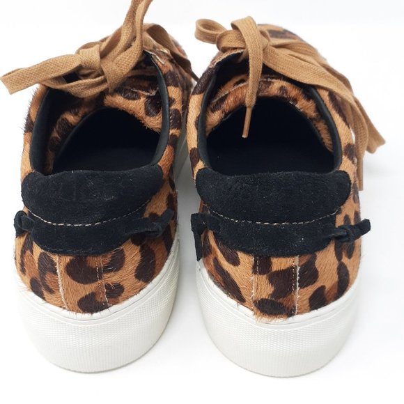 J/SLIDES NYC Asher Leopard Pony Sneakers NEW - Picture 7 of 10